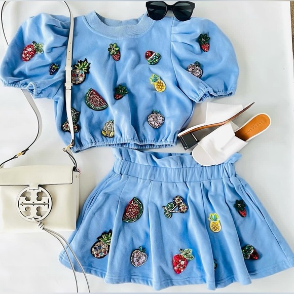 NWT Queen of Sparkle 3D Fruit Skort Size Small - Picture 2 of 12